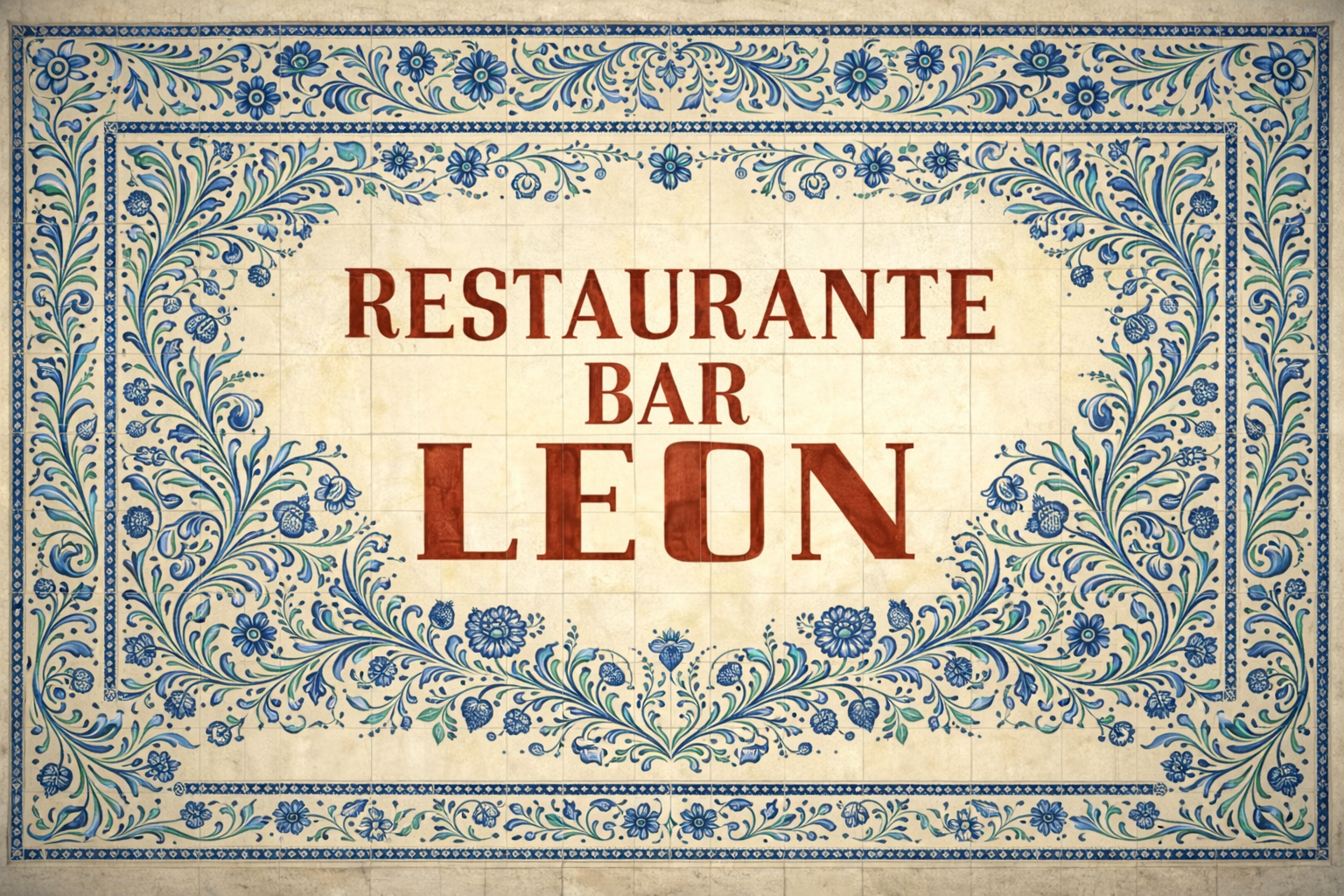 Azulejo de Restaurante Bar León